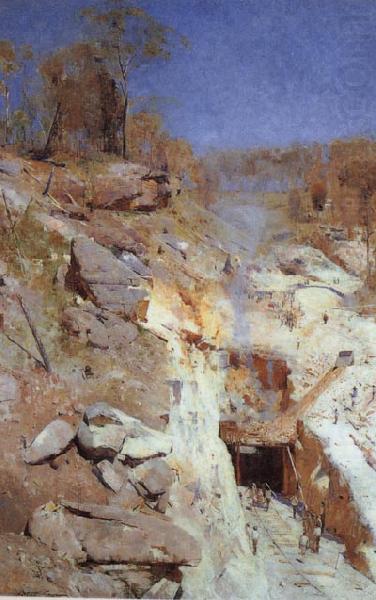 Arthur streeton Fire's On china oil painting image